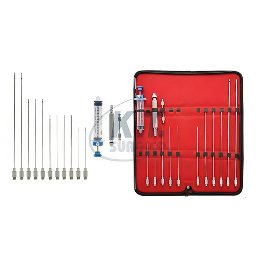 12 piece stainless steel liposuction cannula set