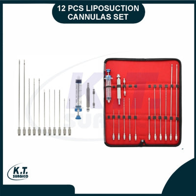 12 pcs liposuction cannula set stainless steel