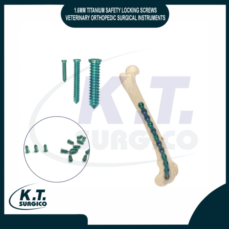 1.6mm titanium veterinary locking screws