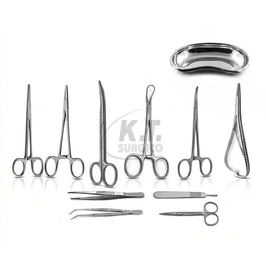 10-piece minor surgery instrument set stainless steel surgical instruments