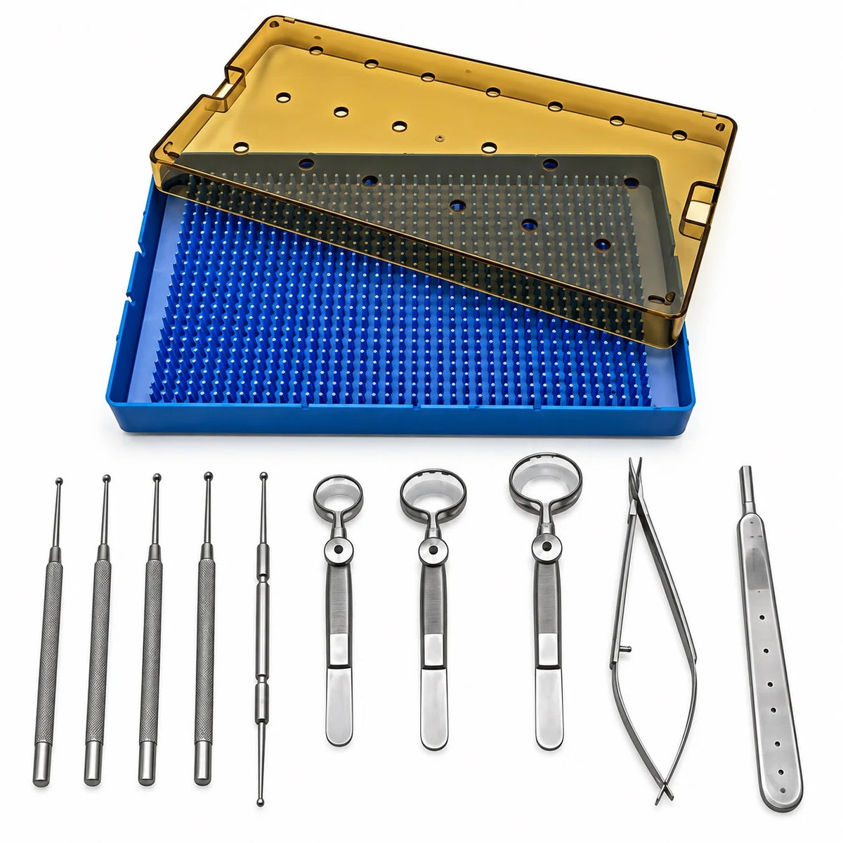 11-piece stainless steel chalazion curette set for eye surgery