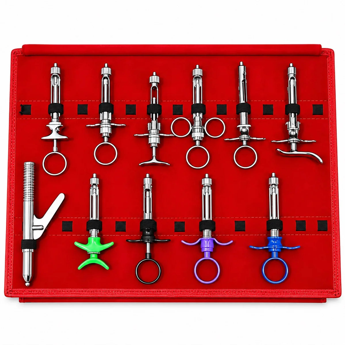 12 Pcs Dental Anesthetic Syringe Set – Stainless Steel Dental Instruments