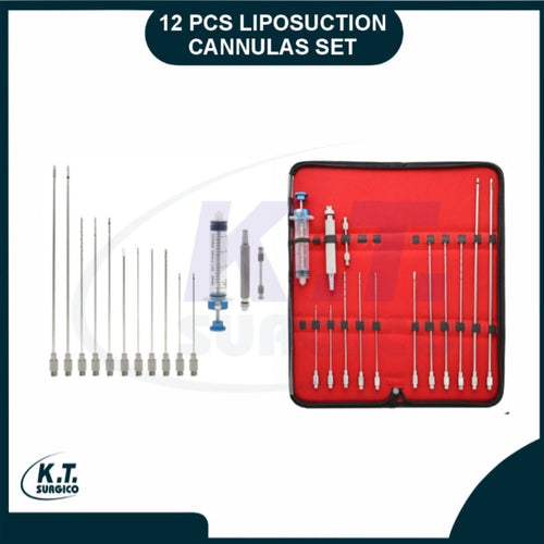 12 pcs liposuction cannula set stainless steel