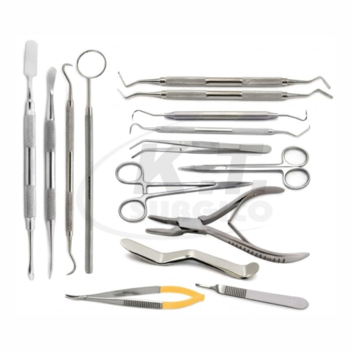 15-Piece Periodontal Micro Oral Surgery Kit – Dental Surgical Instruments for Periodontal Surgery