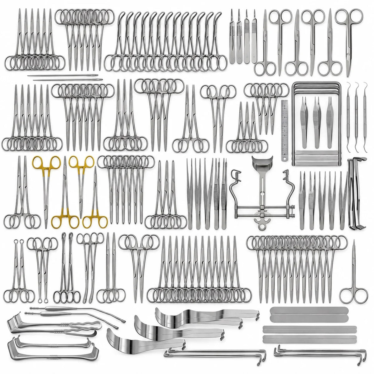 161-piece stainless steel general surgery instrument set
