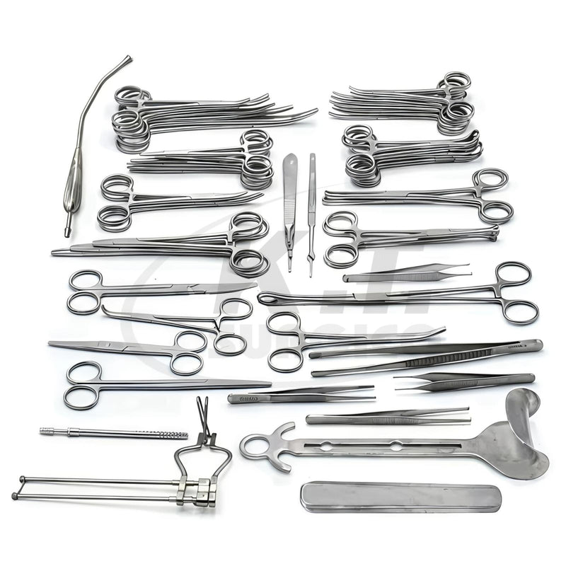 Basic Laparotomy Surgical Instruments Set – 50 Pieces for General Surgery