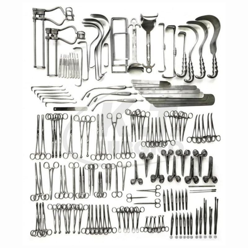 197-Piece Laparotomy Surgery Instrument Set – Stainless Steel Surgical Instruments for Abdominal Surgery