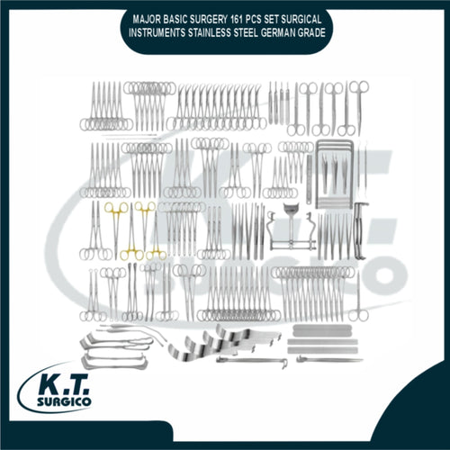 161 piece major basic surgical instrument set