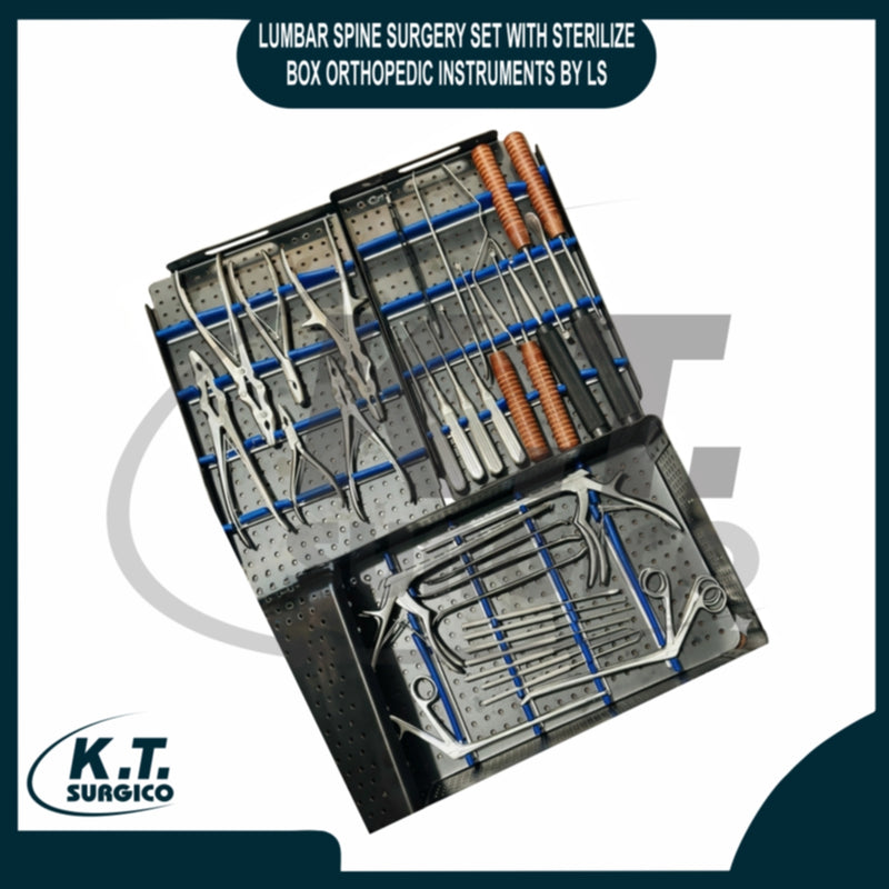Lumbar Spine Surgery Set with Sterilize Box Orthopedic Instruments by LS