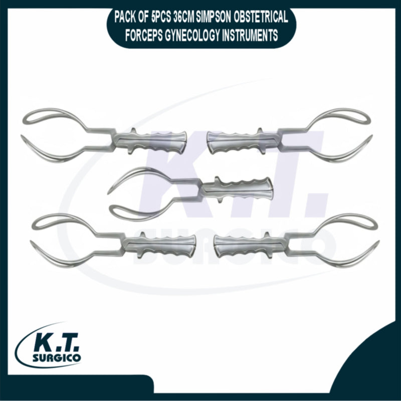 Pack of 5 Pcs 36cm Simpson Obstetrical Forceps