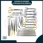 Premium stainless steel blepharoplasty surgery instrument kit for USA plastic surgeons