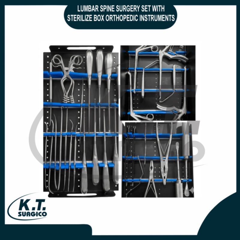 Lumbar Spine Surgery Set with Sterilize Box for Spinal Procedures