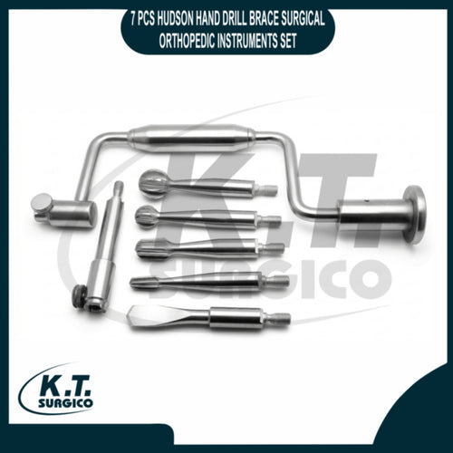 stainless steel bone drill kit 7 pcs Hudson brace