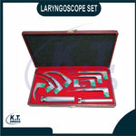 11 piece EMT fiberoptic laryngoscope anesthesia airway kit with 9 Mac and Miller blades and 2 handles