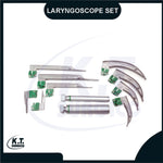 11 piece EMT fiberoptic laryngoscope anesthesia airway kit with 9 Mac and Miller blades and 2 handles