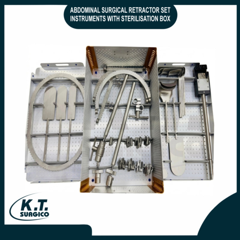 Abdominal Surgical Retractor Set with Sterilization Box – Premium Stainless Steel Instruments