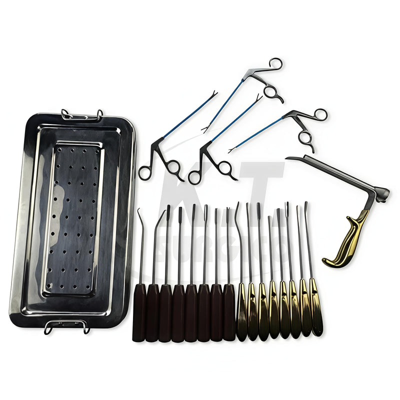 22-Piece Endoscopic Face Lift Surgery Instrument Set – German Stainless Steel Plastic Surgery Surgical Instruments