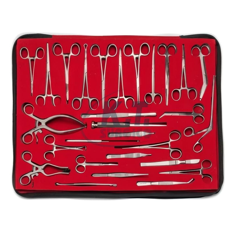 28-Piece Hernia Surgery Instrument Set – Stainless Steel Surgical Instruments for Hernia Repair