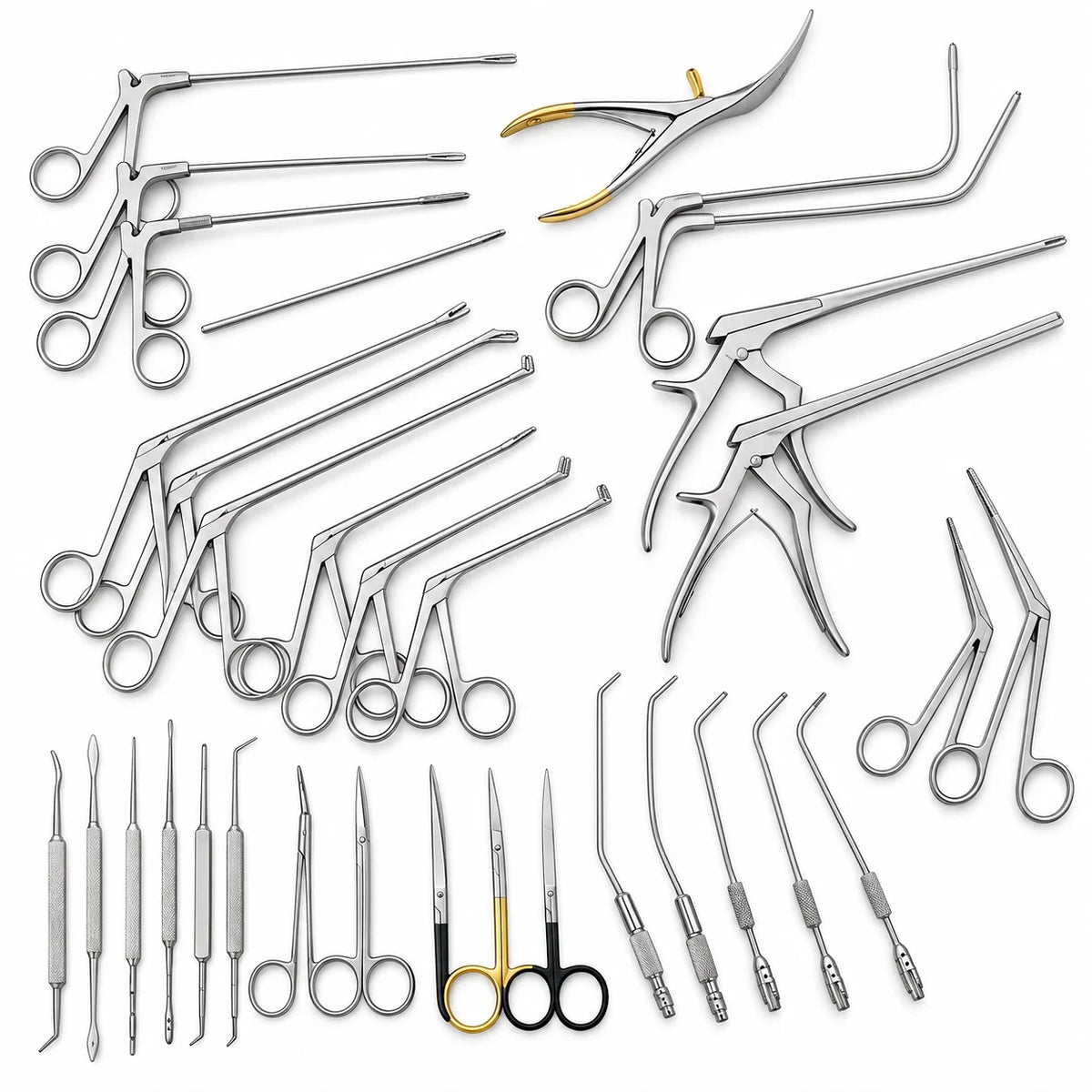 30-piece FESS sinus surgery instrument set for ENT procedures