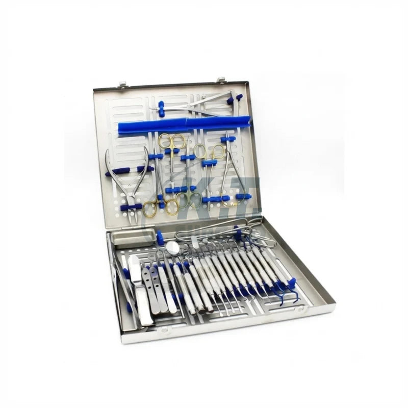 33-Piece Periodontal Instrument Kit – Stainless Steel Dental Surgical Instruments for Implant & Periodontal Procedures