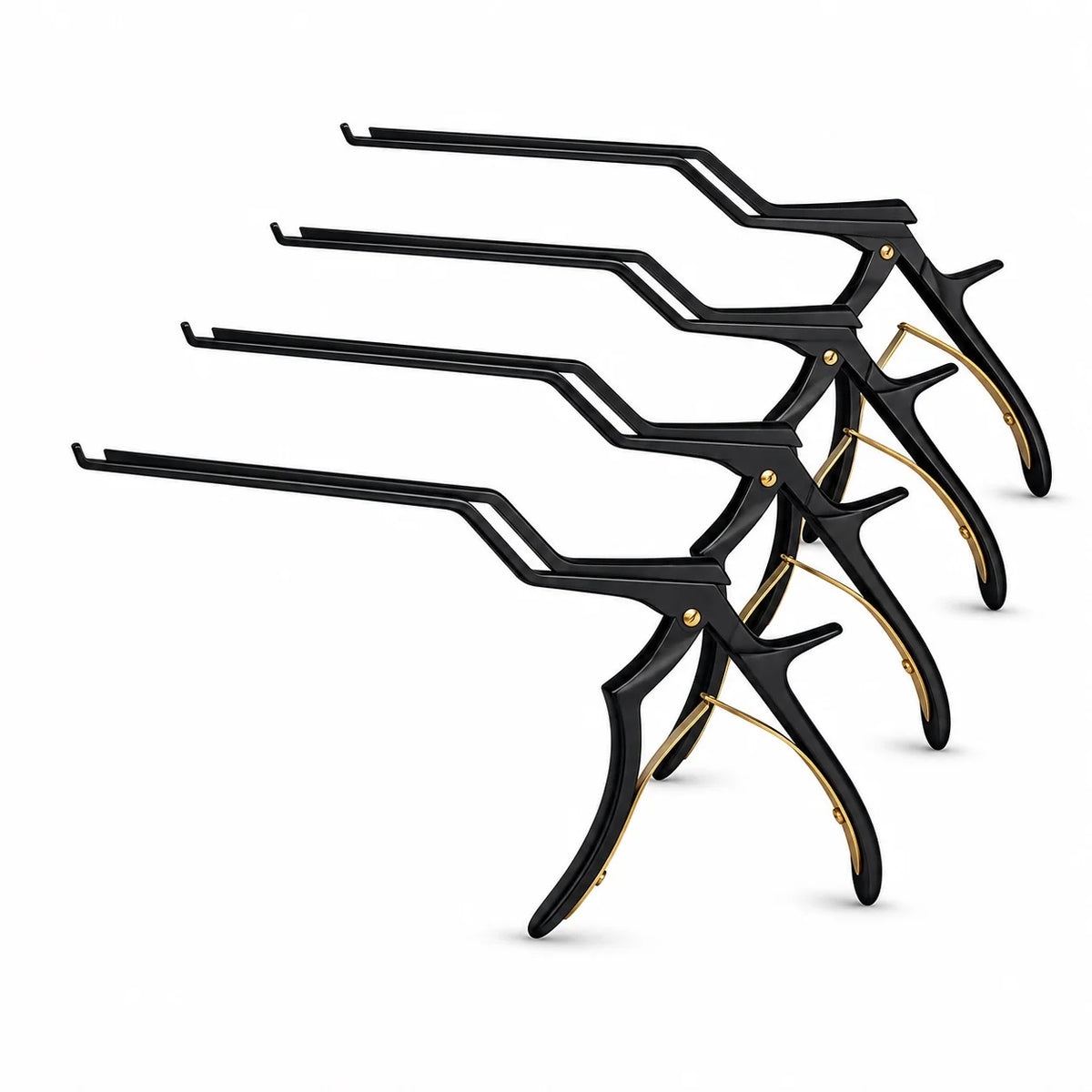 Black coated Kerrison bayonet rongeur set for spine surgery