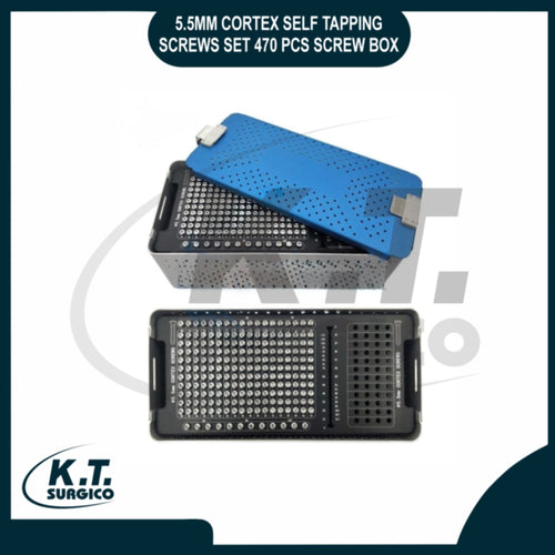 5.5mm cortex self tapping screws orthopedic set 470 pcs