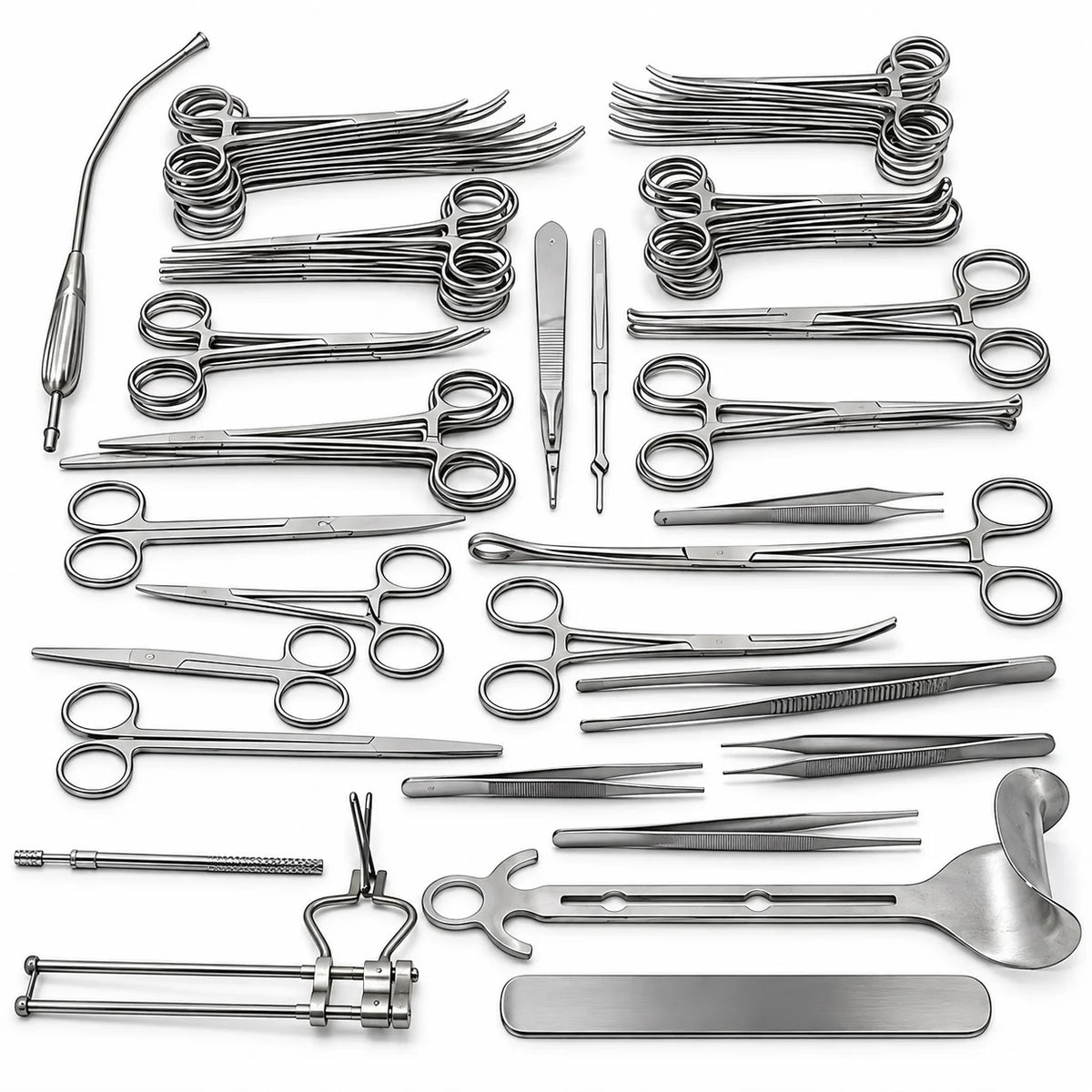 50-piece basic laparotomy instrument set for general surgery