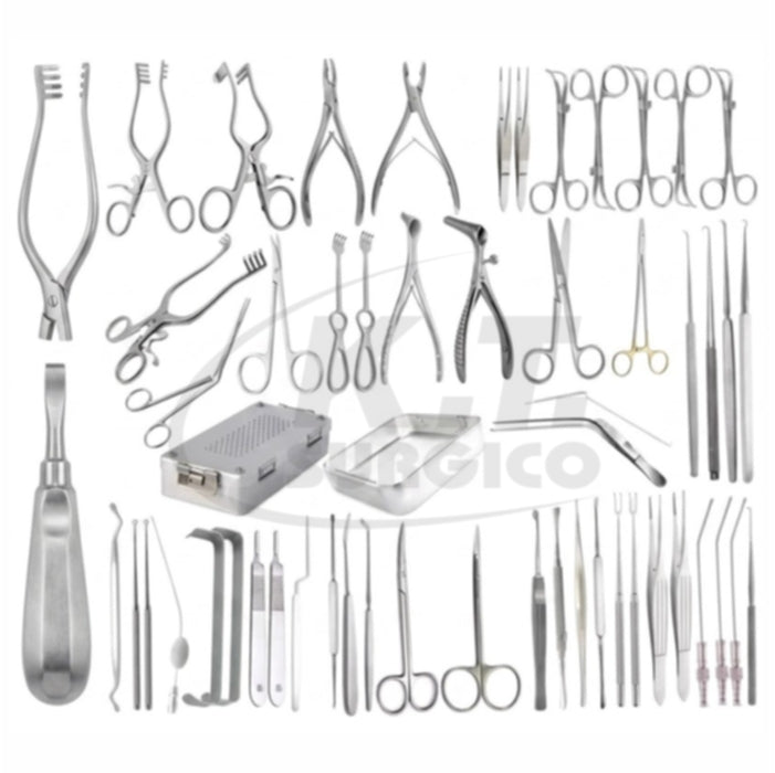 54-Piece Mastoidectomy Surgical Instrument Set – Stainless Steel ENT Instruments for Ear Surgery