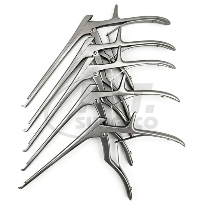 5-Piece Kerrison Rongeur Set 8" – Stainless Steel Surgical Instruments for Cervical Spine Surgery, 1–5mm