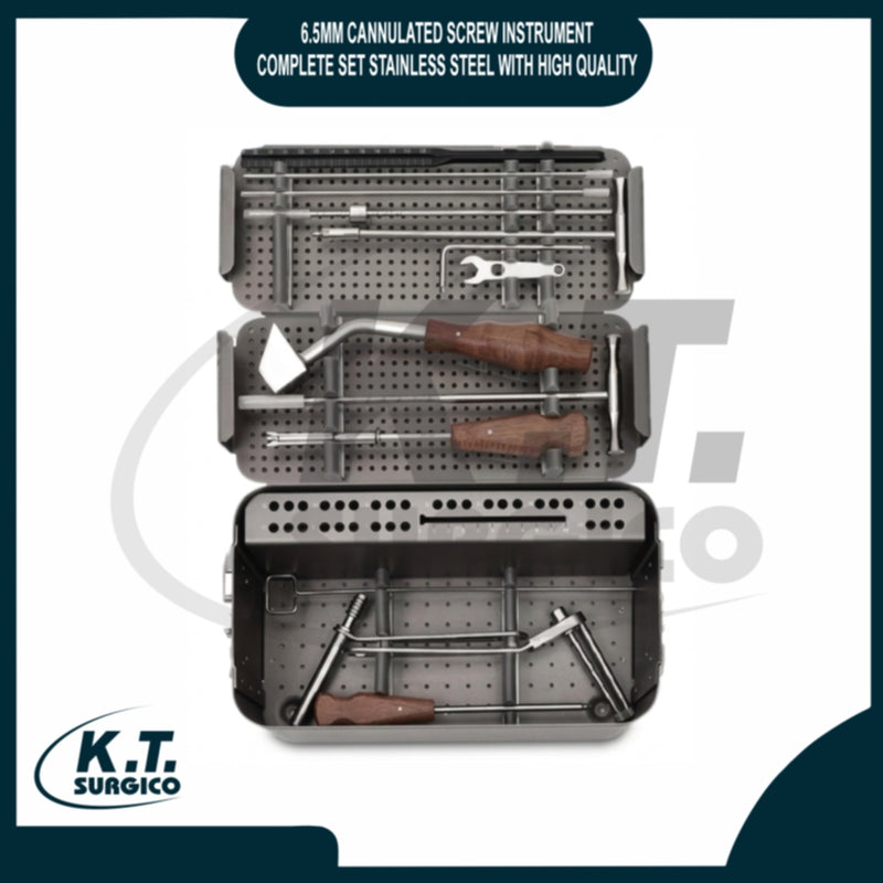 6.5mm Cannulated Screw Instrument Set Complete – Orthopedic Surgical Instrument System Stainless Steel