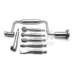 7-Piece Hudson Hand Drill Brace Set – Stainless Steel Orthopedic Surgical Instruments for Bone Drilling & Orthopedic Surgery