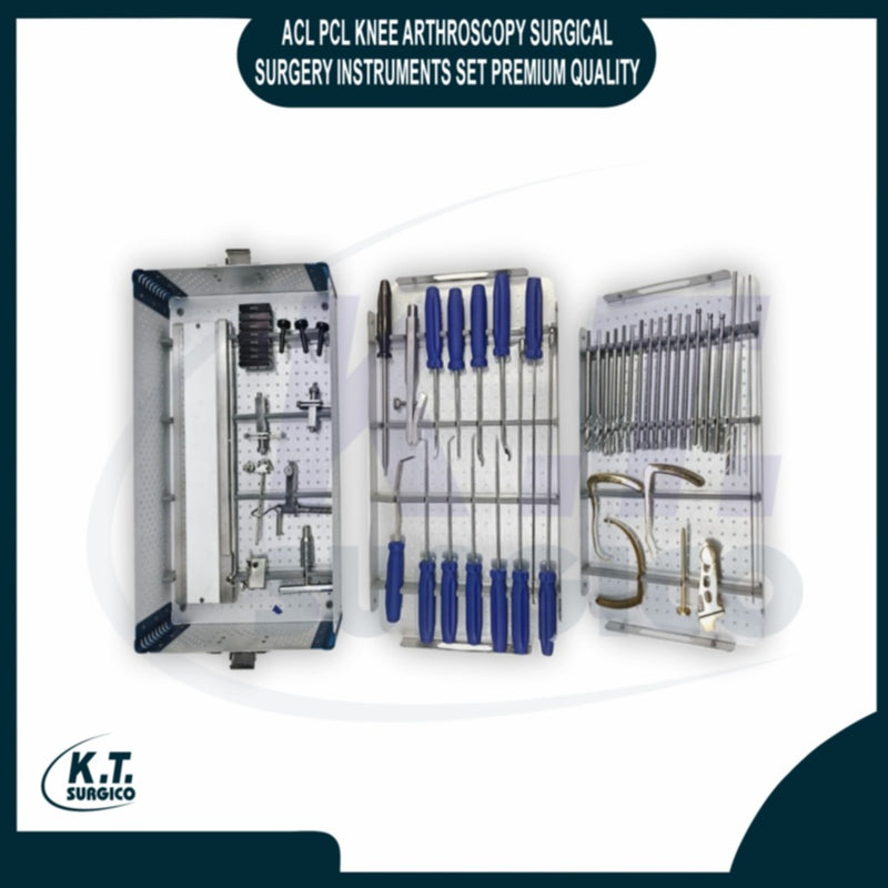 ACL PCL knee arthroscopy instrument set 3 plates