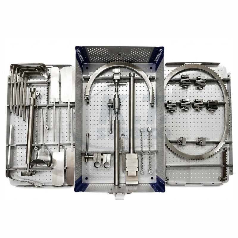 Abdominal Surgical Retractor Set with Sterilization Box – Stainless Steel Surgical Instruments for Abdominal & General Surgery