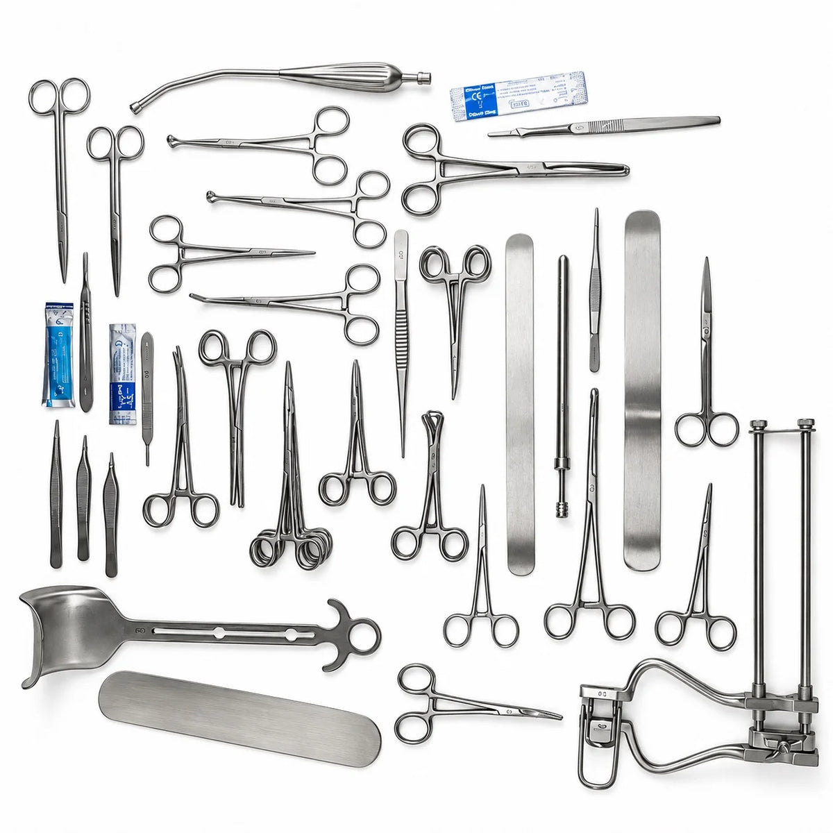 Basic Laparotomy Surgical Instruments Set – 50 Pieces for General Surgery
