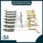 Caspar lumbar discectomy retractor set with container