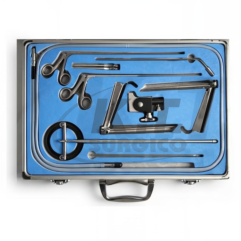 ENT Self-Retaining Laryngoscopy Instrument Set – Stainless Steel Surgical Instruments for Laryngoscopy & ENT Surgery