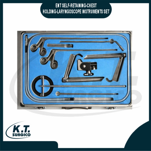ENT self retaining laryngoscopy instruments set