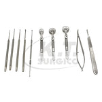 11-Piece Chalazion Curette Set – Stainless Steel Ophthalmic Surgical Instruments for Eye Surgery