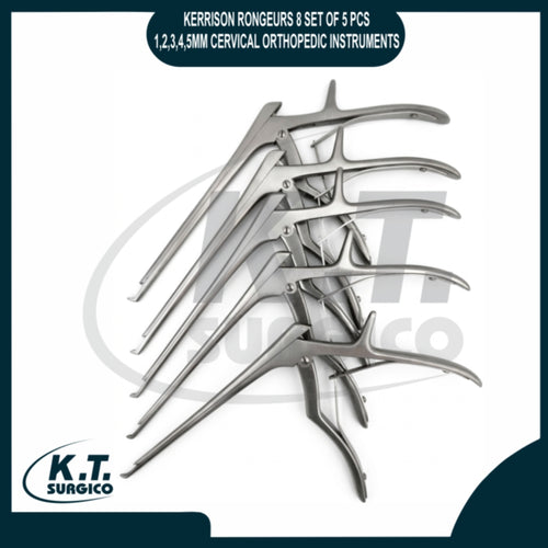 Kerrison rongeurs 8 inch set 5 pcs cervical spine instruments