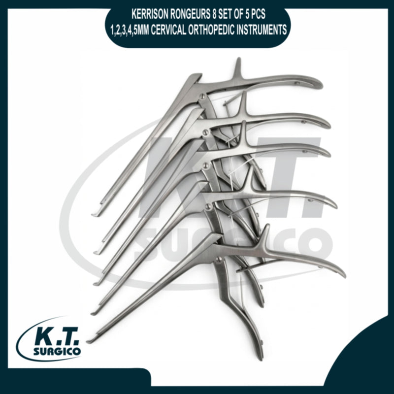 Kerrison rongeurs 8 inch set 5 pcs cervical spine instruments