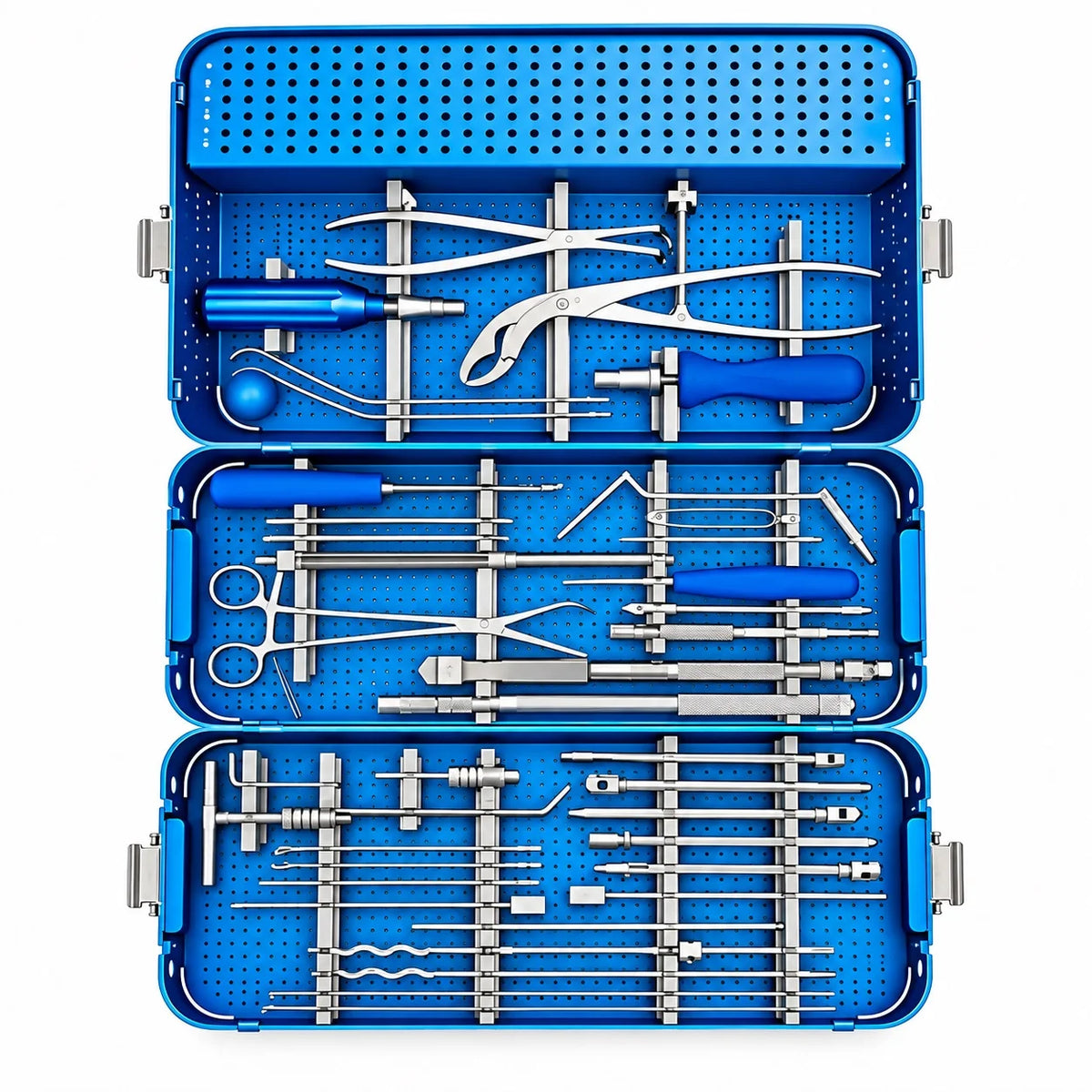 Large fragment locking instrument set for orthopedic fracture fixation