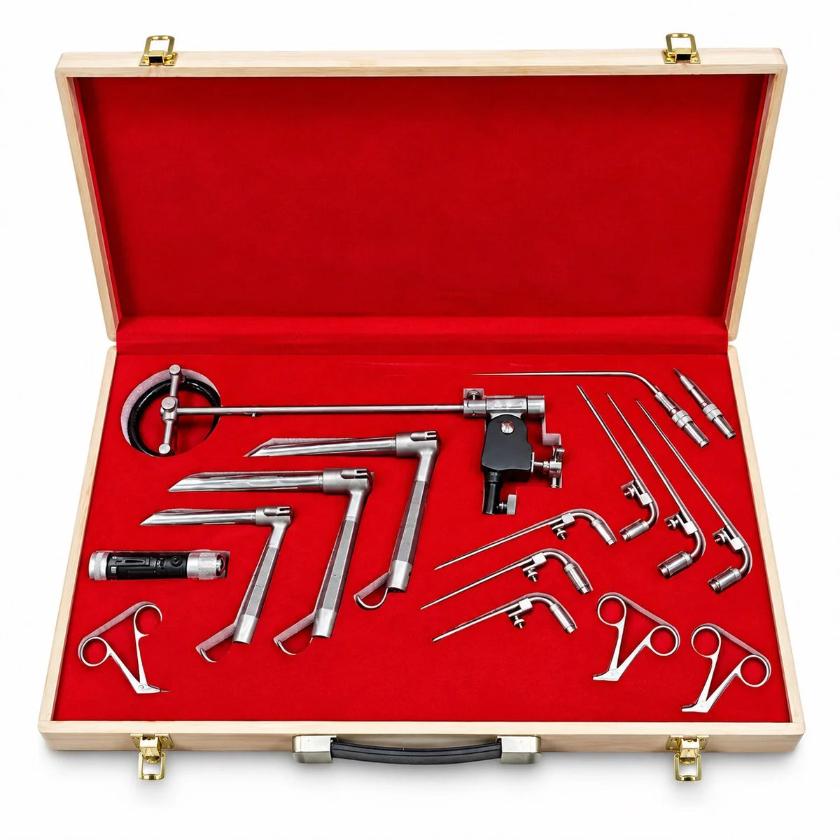Pedestal laryngoscope set for micro laryngeal surgery