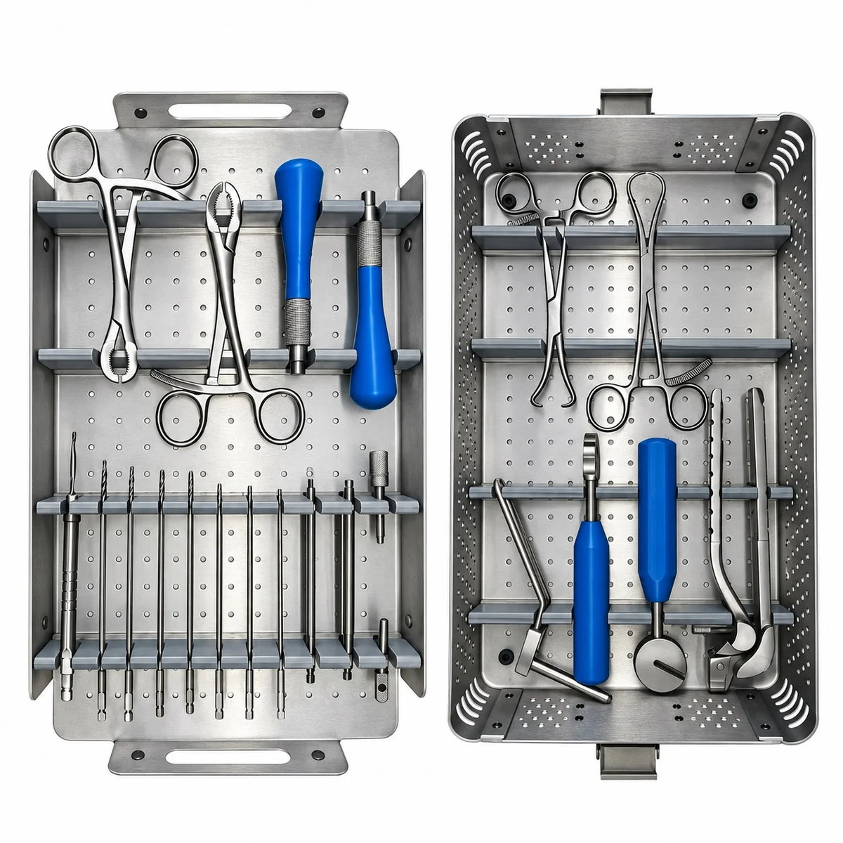 Rib locking plate set for fracture repair