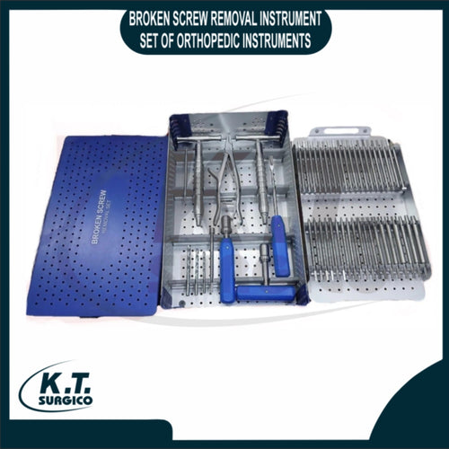 broken screw removal instrument set orthopedic tools