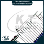 cement removal instruments set 22 pcs titanium blue 