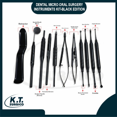 dental micro oral surgery instruments kit 11 pcs