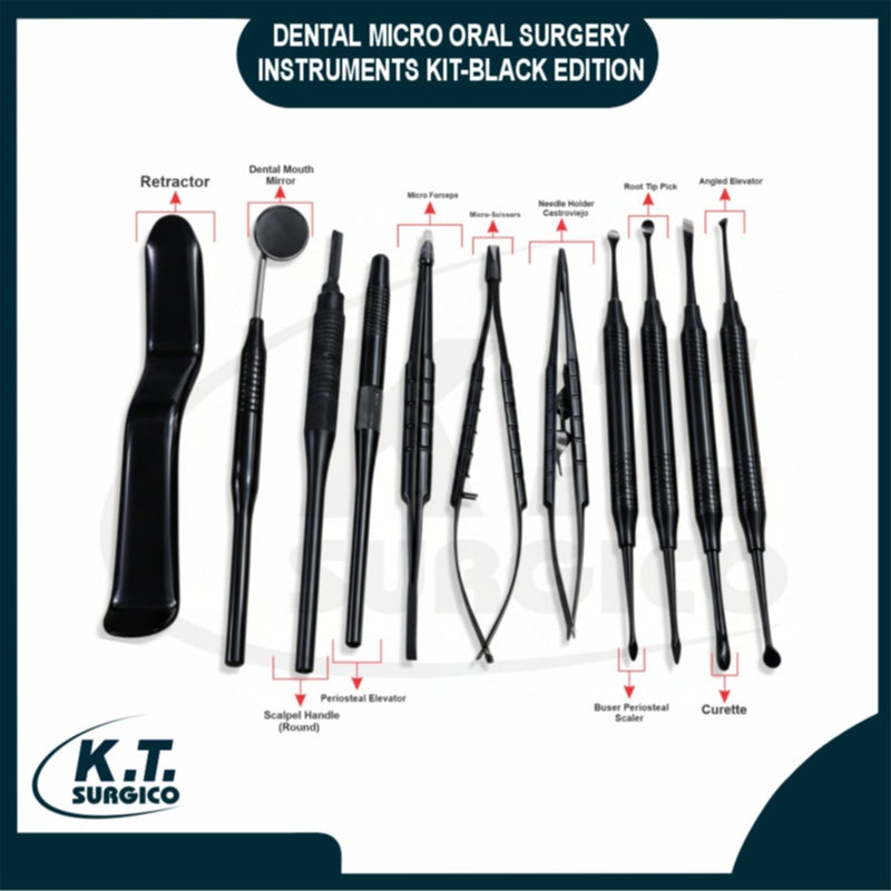 dental micro oral surgery instruments kit 11 pcs