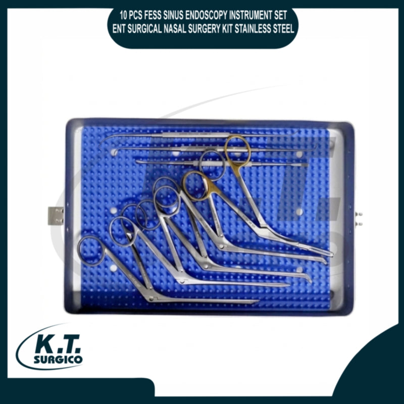10 Pcs FESS Sinus Endoscopy Instrument Set | K.T Surgico